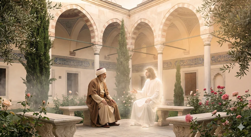 Rüyada ölmüş biriyle konuşmak; İslami kaynaklara göre ölünün sözünün hak olduğuna, müjdeli bir habere veya manevi bir uyarıya işaret eder.